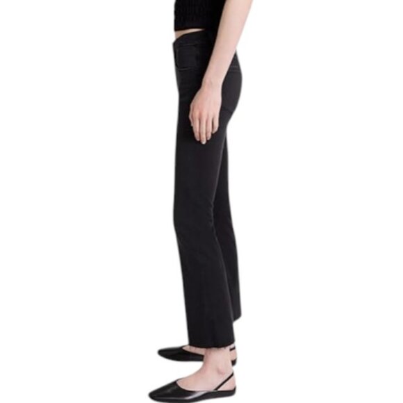 Frame black le crop mini boot cut raw edge jeans size 31 - Picture 4 of 12